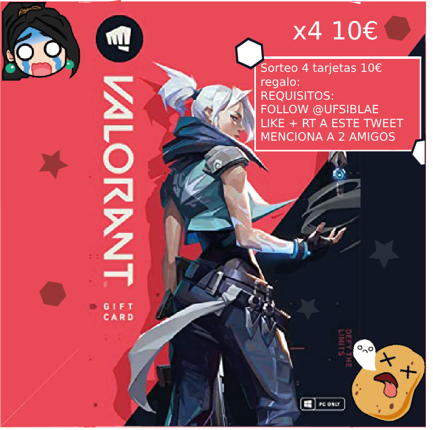 🔥SORTEO 4x TARJETAS REGALO 10€🔥

Requisitos:
✨Follow a <a href="/ufsiblae/">Ufsi🎃</a> 
✨RT + ❤️
✨Menciona 2 amigos

📆Acaba el 26/09
