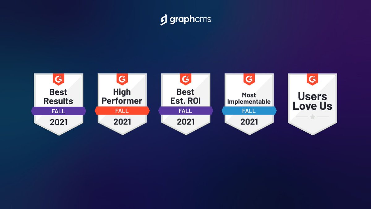 ⚡ We're thrilled to share that we've been recognized for several <a href="/G2dotcom/">G2</a> badges across the Headless CMS category for Fall 2021 including  High Performer and Best Results

Thanks to everyone that helped make this happen, and to many more achievements we'll unlock together  🥂