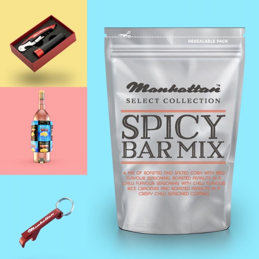 🔥🔥COMPETITION TIME🔥🔥
We’re giving away a A case of Spicy Bar Mix, Corkscrew Wine Set, Wine Cooler
and a Bottle Opener Keyring!
To Enter, simply:📲FOLLOW <a href="/Manhattan_ie/">Manhattan Popcorn</a> 👫TAG a pal and RETWEET!
The winner will be announced on Tuesday, 21st Sept! T&amp;C apply.