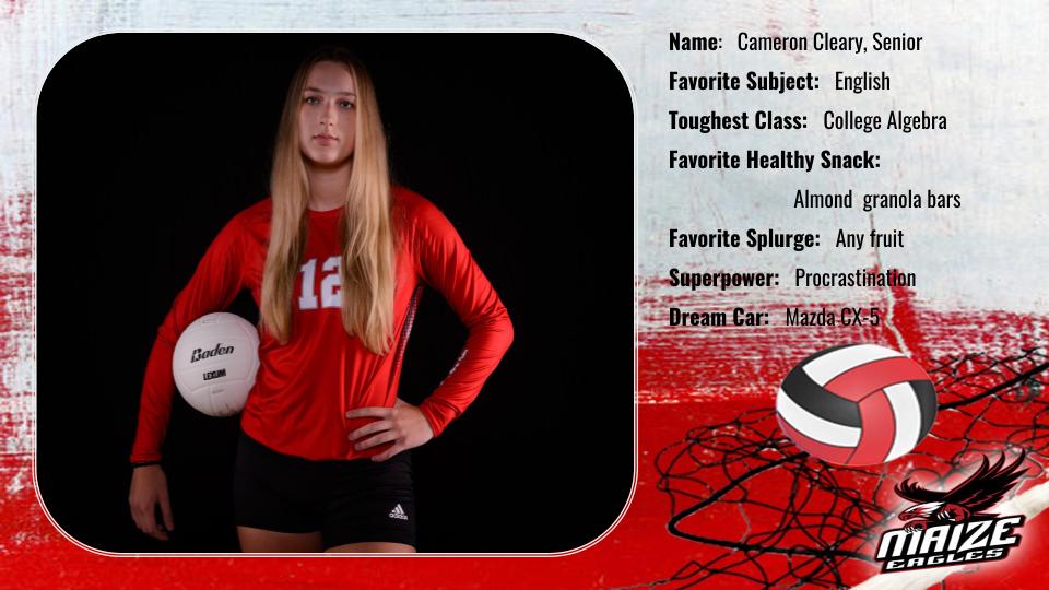 maizevbbackers's tweet photo. Catch this awesome senior Eagle in action tonight vs. Newton and Campus at 6 and 7pm. Meet @_cameroncleary_ .  Let's go Eagles!🤩 https://t.co/86kgh7m2cx