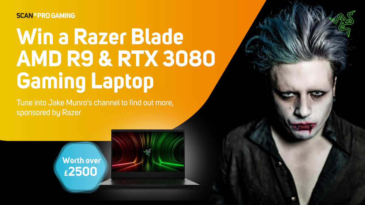 ScanGaming's tweet image. We have teamed up with @BeholdMunro and are giving away a Razer Blade Ryzen 9 RTX 3080 Gaming Laptop worth over £2,500! 

Enter Here --&amp;gt; bit.ly/3kamwGN

sponsored by @Razer 

#GIVEAWAY #LOVESCAN #Razer