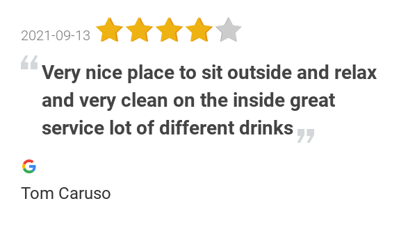 New 4.0-star Review: "Very nice place to sit outside and relax and very clean on the inside great service lot of...