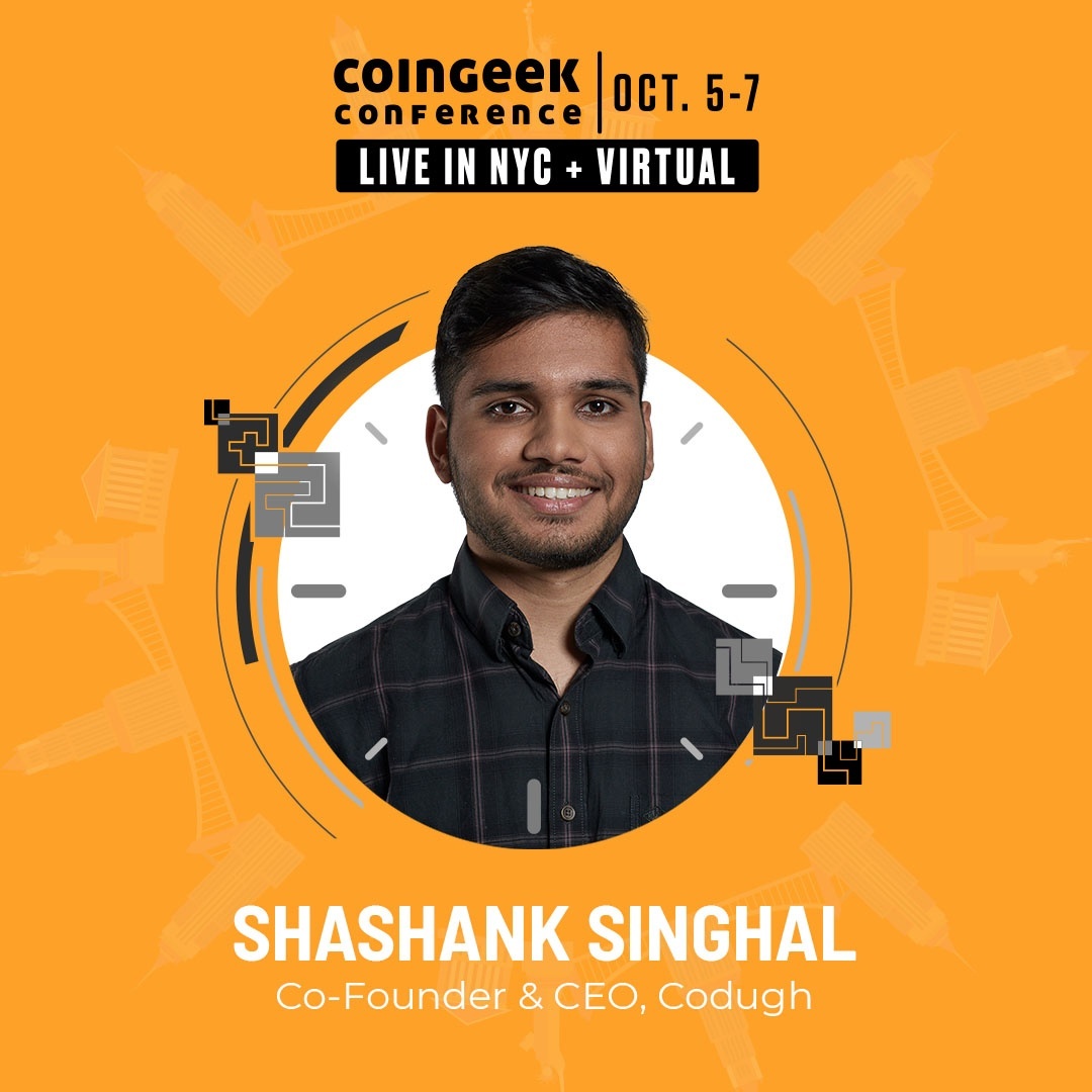RealCoinGeek's tweet image. We are delighted to announce @shnksi, CEO &amp;amp; Co-Founder, @Codugh
 will be speaking at #CGNewYork! 

Register here today #ItsAboutTime
🔗 orlo.uk/DUXSW