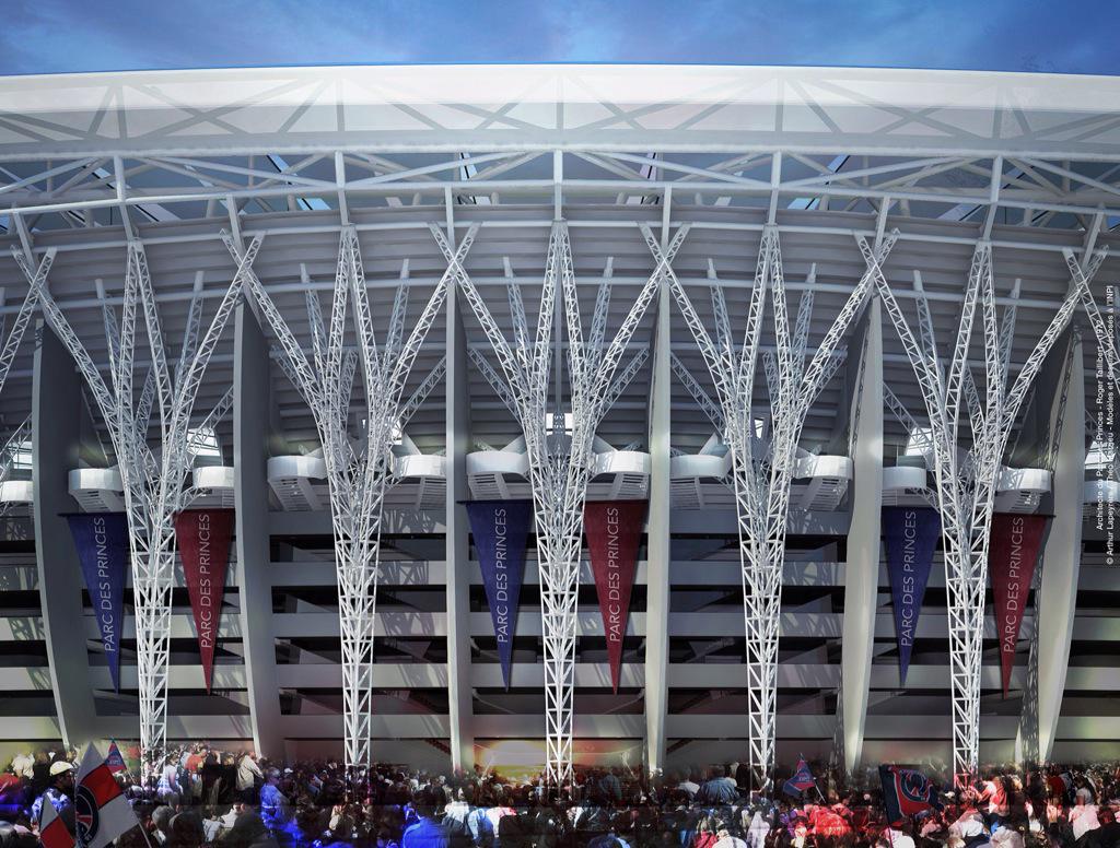 Le PSG voudrait agrandir le Parc des Princes. Des architectes avaient imaginé un projet d'extension du stade en 2015 pour passer de 48.000 places à 75.000. La structure entourant le stade représenterait plusieurs tours Eiffel à l’envers. 

Qu’en pensez-vous ? 
#parisfutur