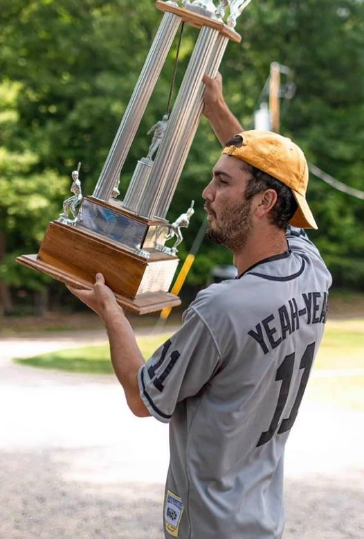 CampMenominee's tweet photo. The ultimate CM Twilight League Prize. - The Steve Ehrlich Senior Twilight League Championship Trophy! #CMSoftballIsNumberOne #TLL #CMSoftball โพ๏ธ๐ https://t.co/hDlKuEXVD8