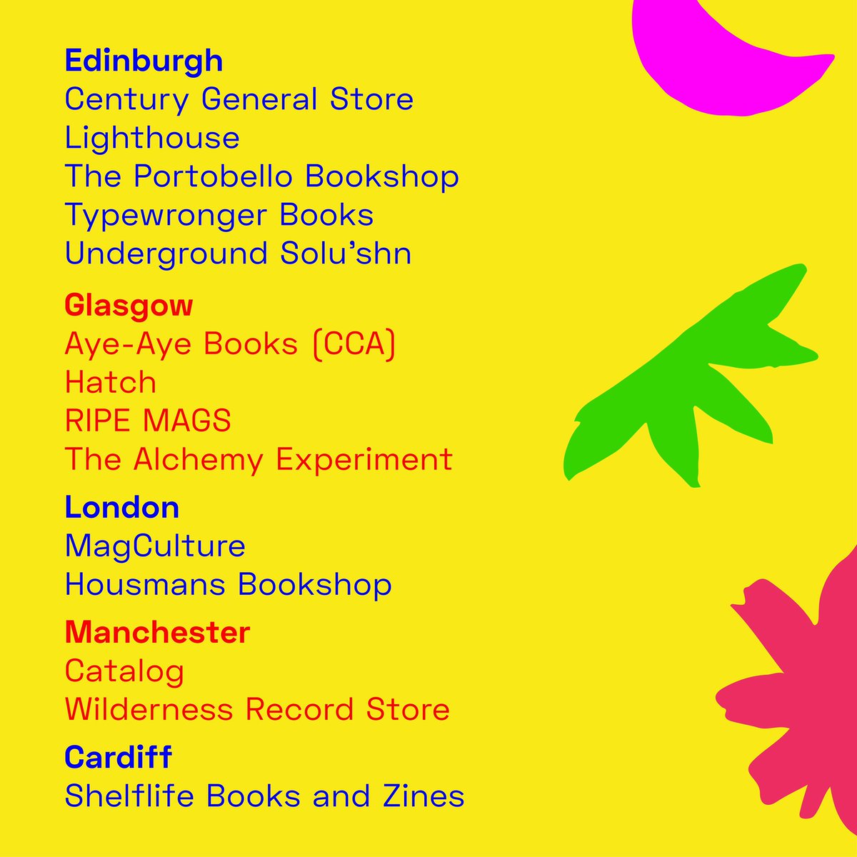 Updated stockist list! 

Here’s everywhere you can still pick up Cocoon 2 in-store and online.