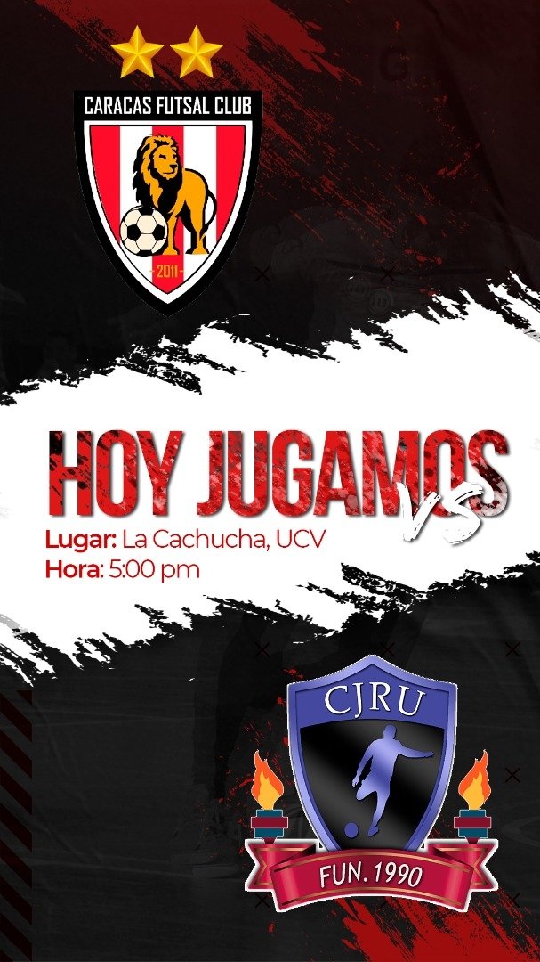 ¡CUARTO PARTIDO DE PRETEMPORADA! 🔴⚪⚫

🗓️ HOY
🆚 #ORChacao
⌚ 5:00 PM
🏟️ La Cachucha de la #UCV 
📢 A PUERTA CERRADA

#Rumboala3 #SomosCaracas #CaracasFSC #Amistoso  pic.x.com/g05jSR0Sdd