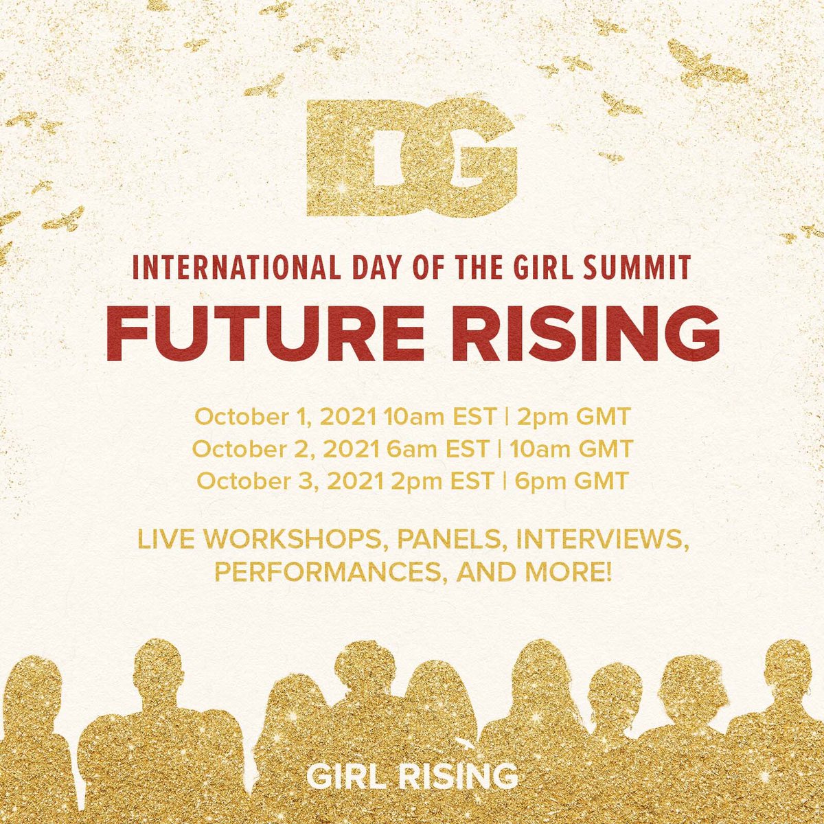 Join us in a celebration of girls’ ingenuity and resilience at our #InternationalDayoftheGirl Summit! At our three-day virtual event, you’ll connect with artists, speakers, performers and changemakers leading the way to build a better future: girlrising.org/get-involved/i…