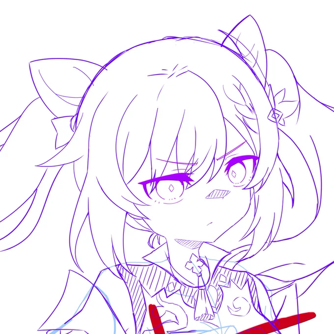 体調回復したから描き進めた。#途中経過#刻晴 