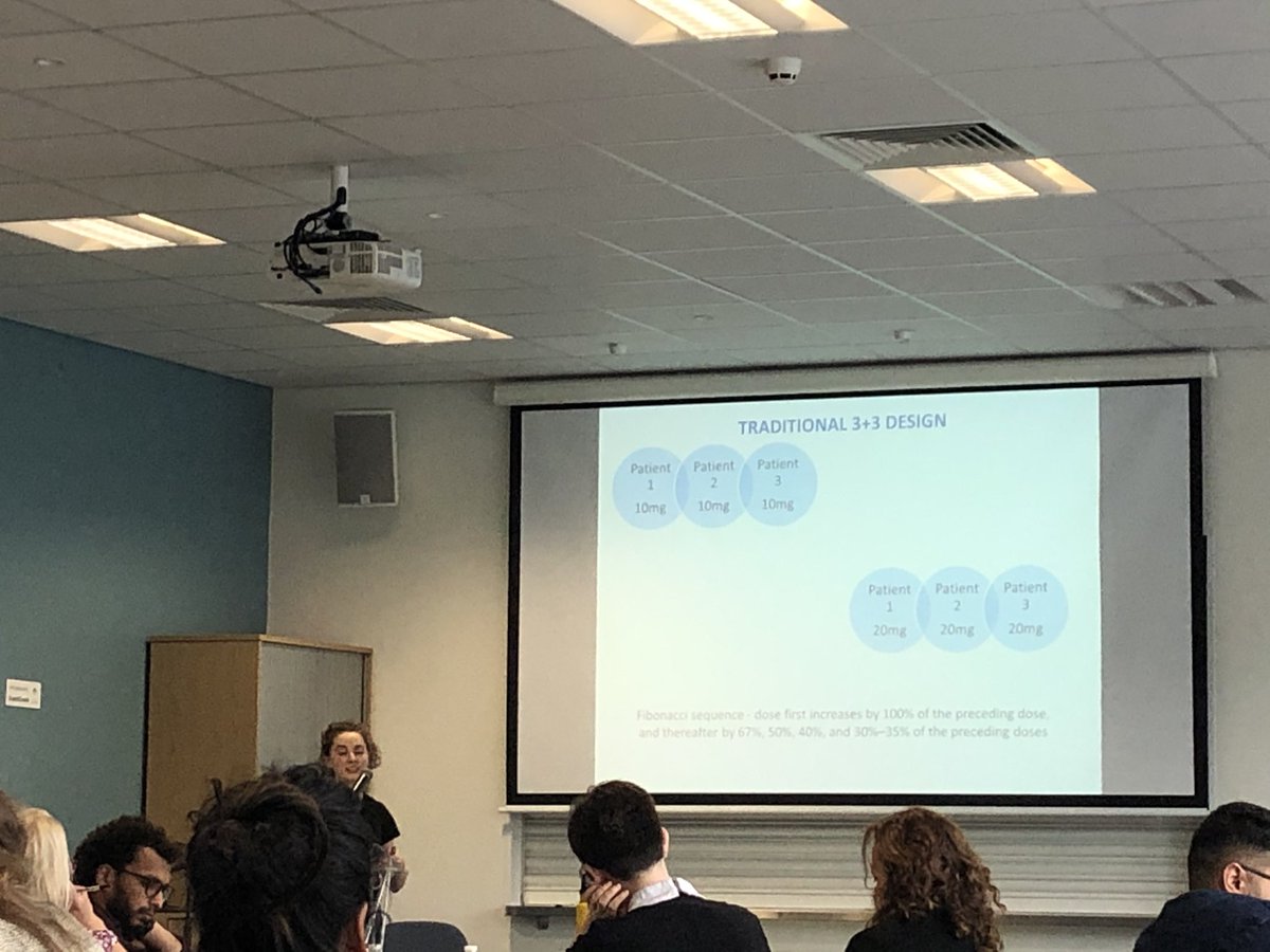 BaguiasriM's tweet photo. Lydia Sutherland from @TheChristieNHS explains how Fibonacci sequence is used in determining dose increases in clinical trials @BOPACommittee https://t.co/FRt322gOc7