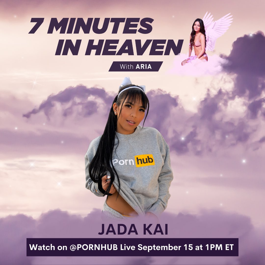 Tune in tomorrow for my “7 Minutes In Heaven” with @OfficialJadaKai on Pornhub’s Instagram Live at 1pm