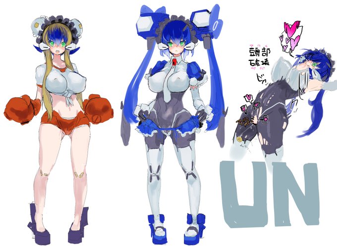 これはえらいこっちゃ戦争や案件な気がしたけどふとメイツさんマルチさん擬人化したら何とか忍みたいな格好やなと業務中頭に浮かびラクガキしてしまった結果どこがセーラーやねんになったもの… 