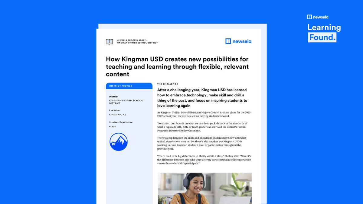 This year, many districts have shifted focus toward inspiring students to love learning again. 

Kingman USD (<a href="/kusd20/">Kingman USD #20</a>) embraced technology and a new approach to intervention with flexible, relevant content. Learn from their successes, here: newse.la/390ItSd