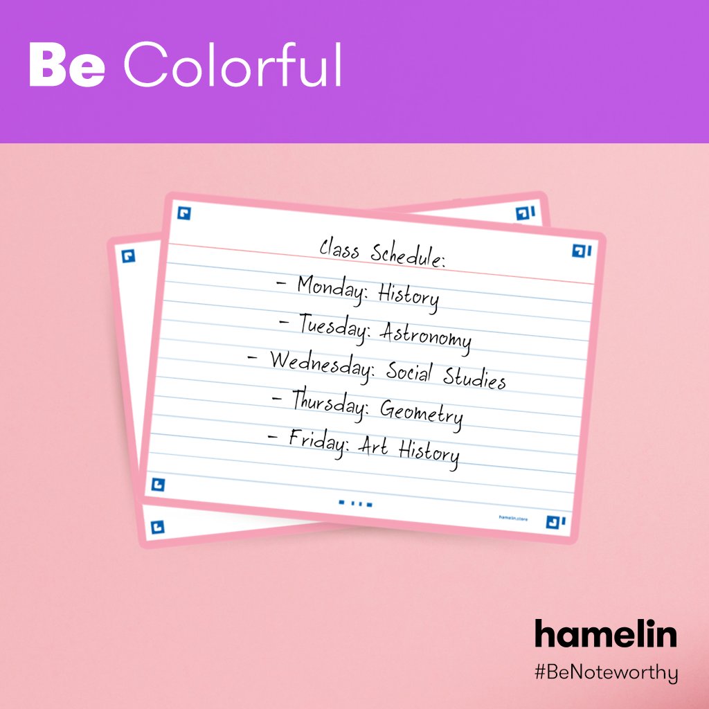 hamelin_notes's tweet photo. Is the start of school everything you were expecting so far? Let us know in the comments!
.
.
.
#benoteworthy #hamelin #notebooks #flashcard #school #startofschool #syllabousweek #schoolyear2021 #colorful https://t.co/DdMXbycX46