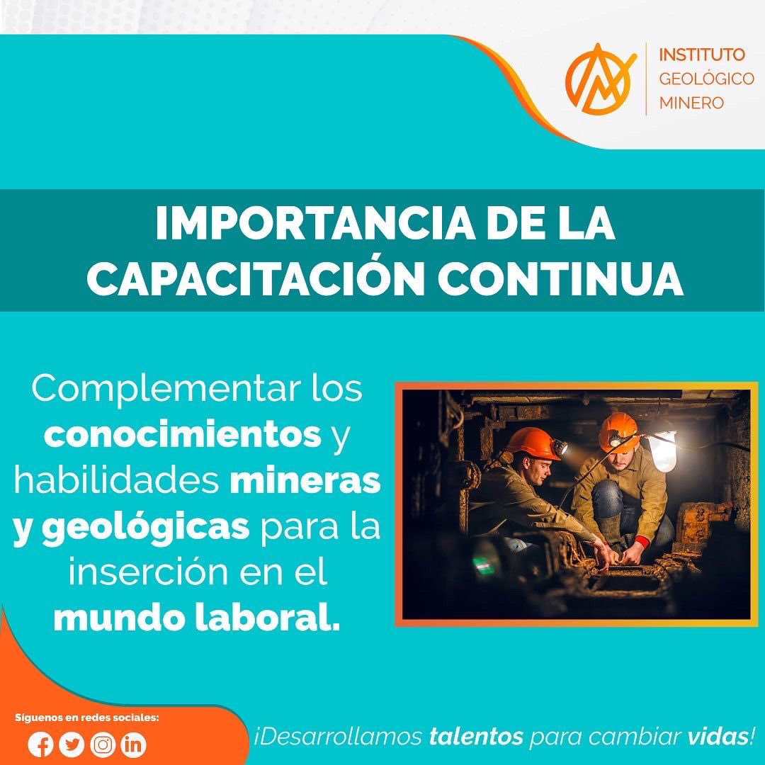 GeologicoMinero's tweet photo. ¿Estás listo para el siguiente paso ?
La capacitación es una herramienta fundamental que ofrece la posibilidad de ampliar los conocimientos, adquirir nuevas habilidades o aptitudes y mejorar la eficiencia laboral.

¡Desarrollamos talentos para cambiar vidas! 
👷🏻‍♂️🧡💪🏽⚒📚🏫🔎📝🇪🇨 https://t.co/S2gl0DrX5r