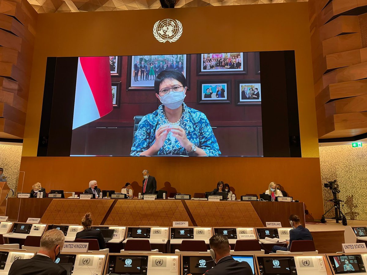 At the High–Level Ministerial Meeting on Humanitarian Assistance in Afghanistan held in Geneva, I underlined Indonesia’s commitment to continue its support for Afghanistan (13/09)