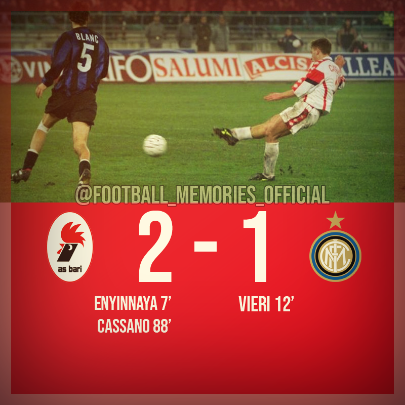 FM_Twittah's tweet photo. Serie A 1999/2000 | 17-year-old Fantantonio scoring his first Serie A goal, an 88th minute winner against Inter ⚪️🔴
#footballmemories #asbari #bari #forzalabari #labari #calcio #calcioitalia #calcioitaliano #serieaxespn #cassano #sscbari #antoniocassano #seriea #serieatim https://t.co/OAxDFDijKB