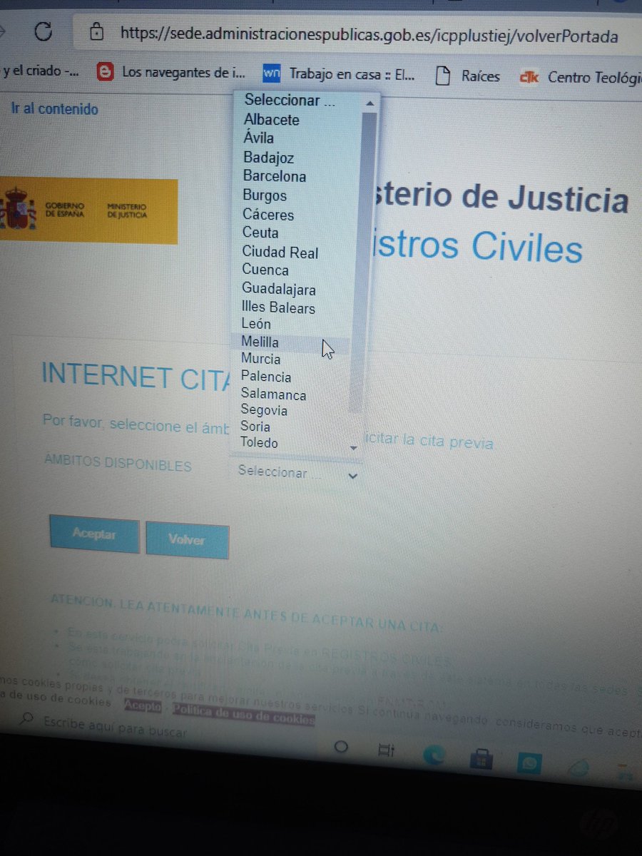 KEsrher's tweet photo. @justiciagob me pregunto y preocupa!! ¿Por qué no aparece Madrid en la lista de registros? ¿Porque no hay citas disponibles?
Por favor ayudar a resolver esta falta de atención al ciudadano. 
Gracias. https://t.co/XYV01yda2i
