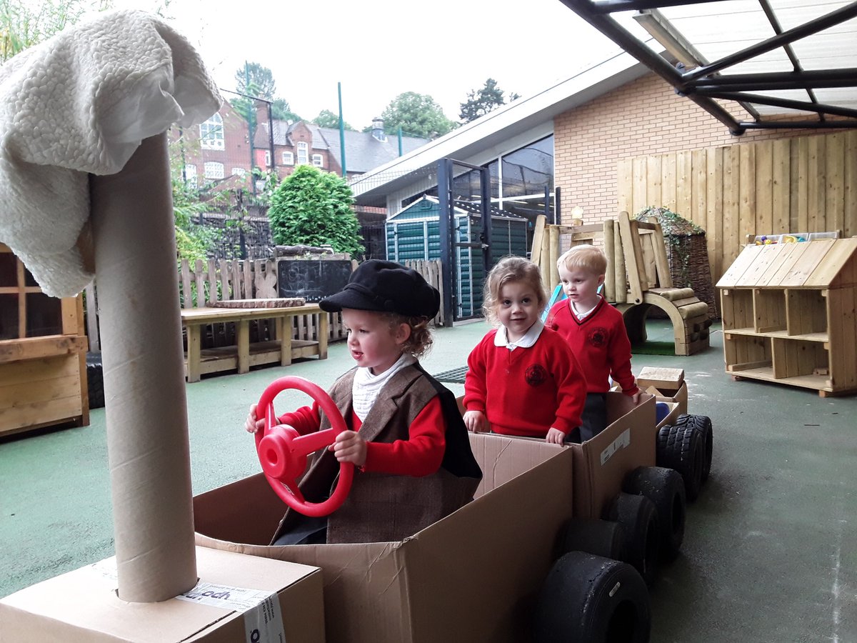 NULS_Nursery's tweet photo. All aboard! Little NULS Nursery are enjoying lots of fun activities involving trains this week. Talking about tickets, destinations, scenery, steam engines and passengers. #WeareLittleNULS #WeareNULS #excellentEYFS #learningisfun https://t.co/tW22OA5yPh