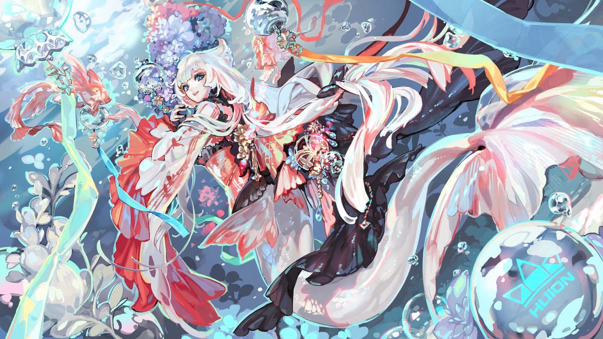 金魚鉢の夢 Huion夏イラコン かび Verkbのイラスト