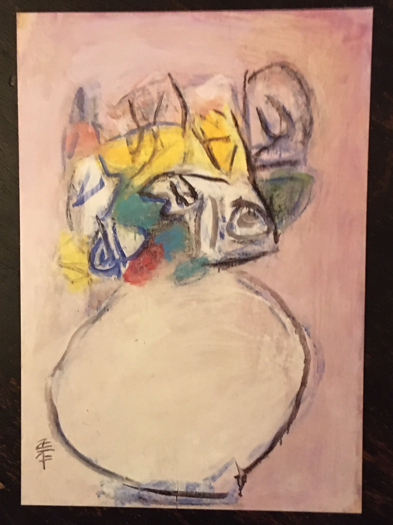 松田正平作品 黄薔薇