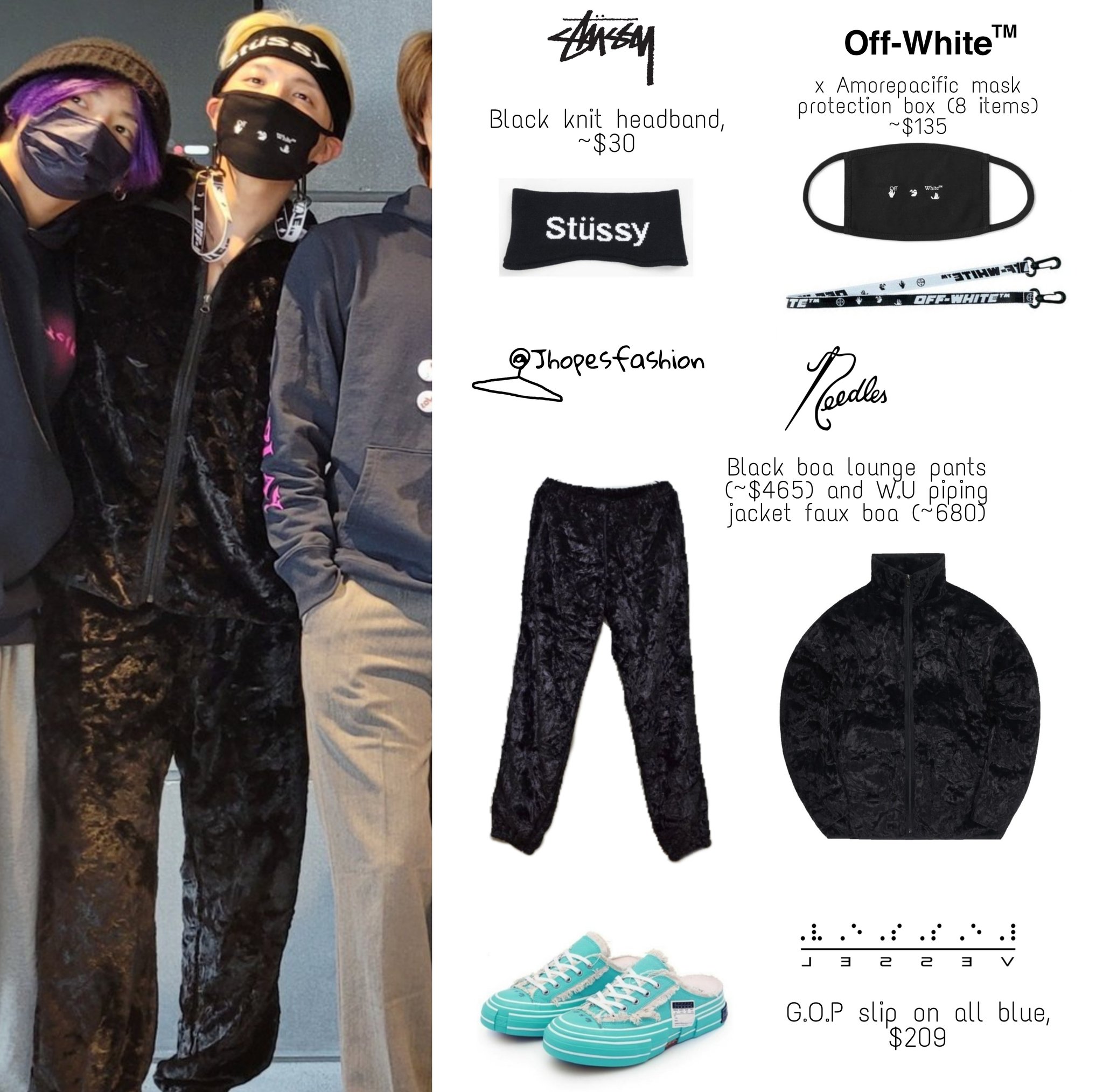 j-hope's closet (rest) on X: Hoseok's Supreme beanie, Goodboy sweatshirt,  Needles pants and Chanel sneakers & necklace 201201 - Run BTS! Ep 118  #Jhope #제이홉 #Jhopefashion #BTS  / X