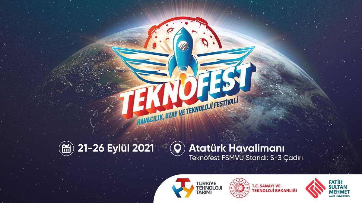 #TEKNOFEST Havacılık, Uzay ve Teknoloji Festivalindeyiz!

🗓️21-26 Eylül
📍Atatürk Havalimanı
⛺S-3 Çadırı

#MilliTeknolojiHamlesi 🇹🇷
#TEKNOFEST2021Yükleniyor