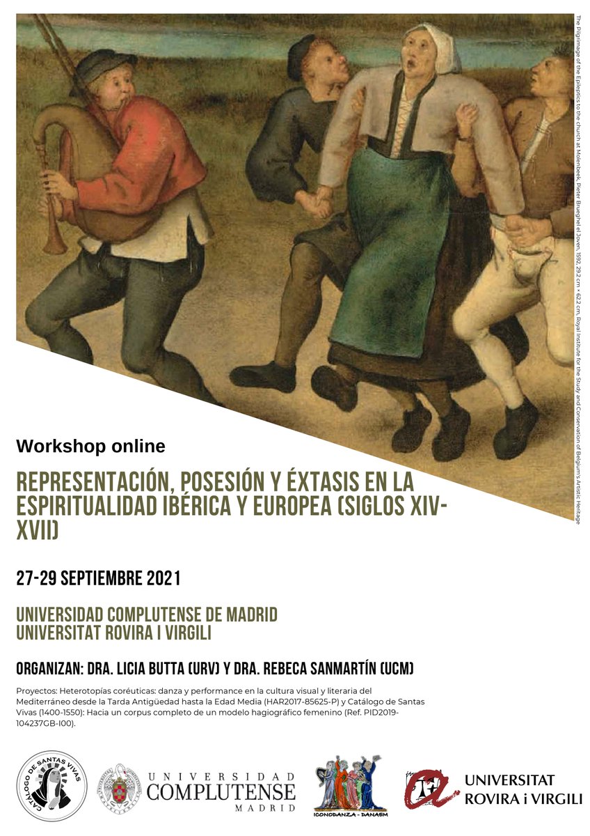 PabloAcostaGarc's tweet photo. Great online workshop organized by @universitatURV and Universidad Complutense! I am going to talk (for the first time😃) about the ecstatic songs which I have discovered and edited by the Franciscan Abbess Juana de la Cruz (in print🎊🎊🎊)!
#WIMPACT https://t.co/Ww98Sm6zgH