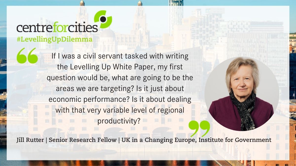 🗣️First up we welcome @jillongovt from @UKandEU & @instituteforgov who kicks off our
#LevellingUpDilemma event by delving deeper into what levelling up is all about.