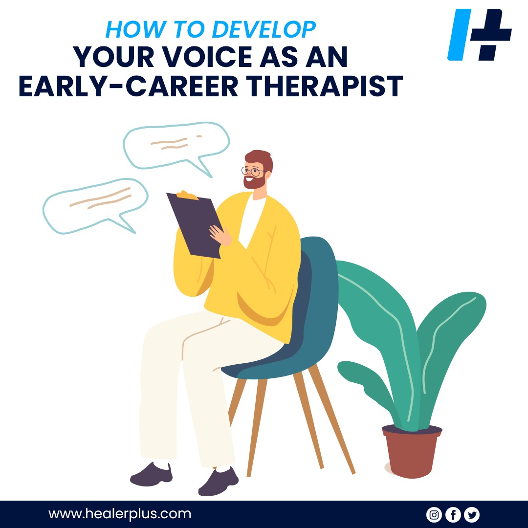 How to Develop Your Voice as an Early-Career Therapist

1. Use challenging moments to grow.
2. Overcome imposter syndrome.
3. Explore critical consciousness.
4. Identify your core values and hopes.
5. Establish a support system.
6. Work through personal transitions.
#Healerplus