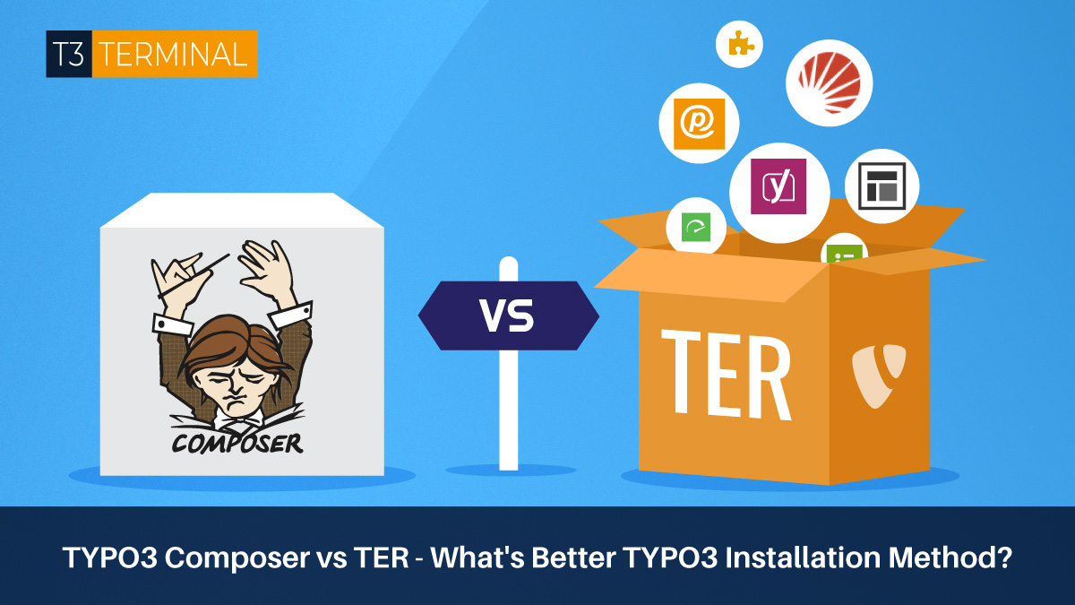 t3planet's tweet image. ⚖️Wondering what&apos;s the ideal way of installing the TYPO3 extension using #TER or #Composer like what’s best practice?

👉Read this article, to clarify about TYPO3 Composer vs TER, bit.ly/394Ui9Z

#T3Composer #TER #T3Extension #T3Terminal