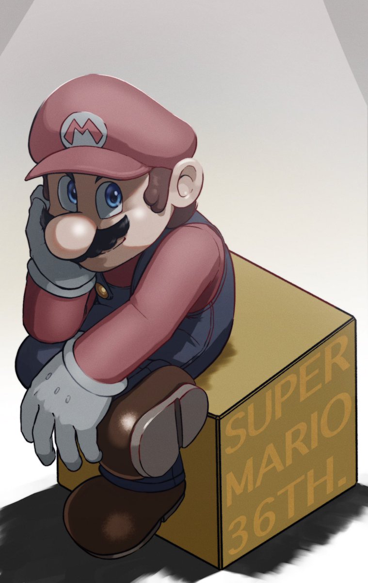 マリオ 「#スーパーマリオ36周年 おめでとう!! 」|ばねるのイラスト