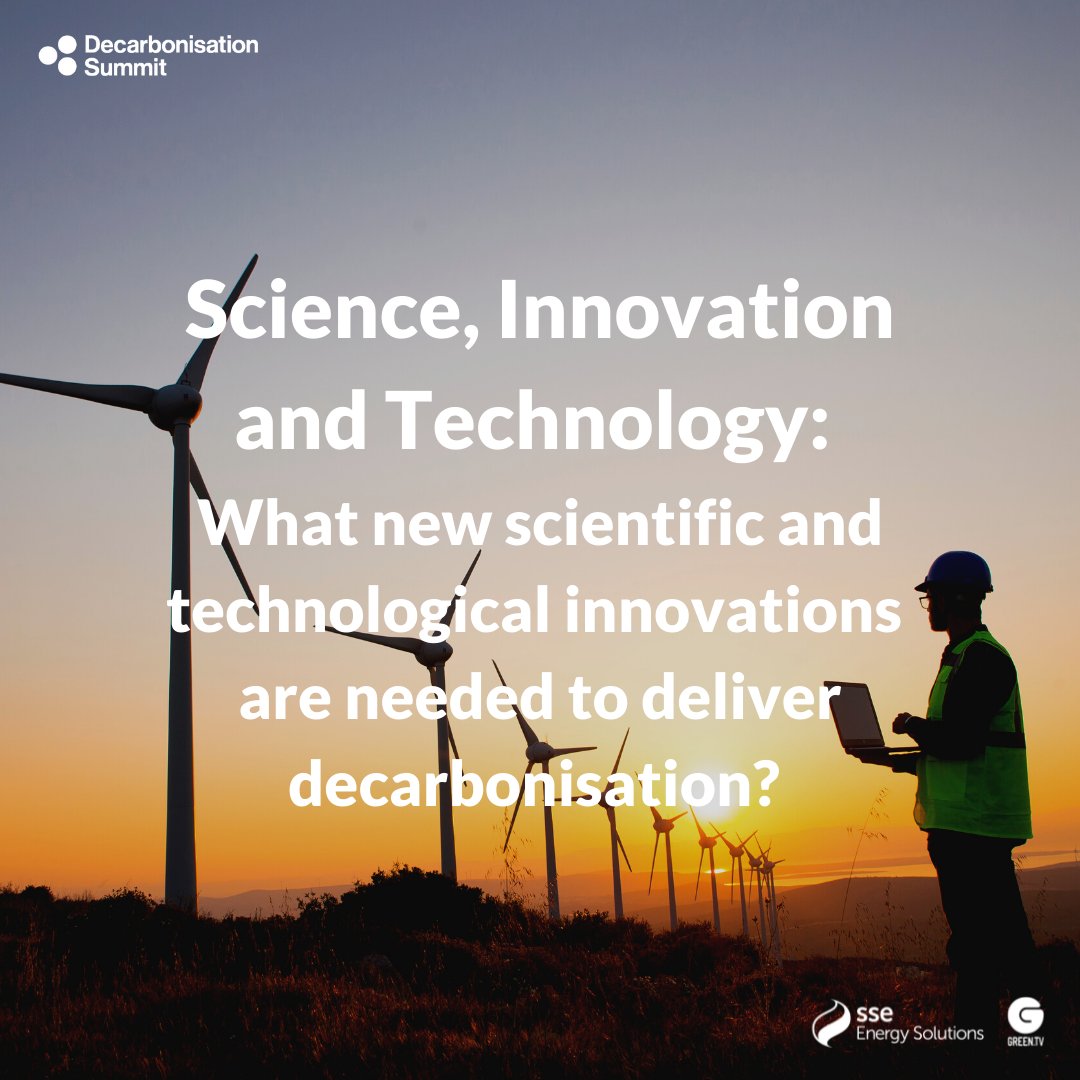 DecarbSummit's tweet photo. This week, we are focusing on the #Science, #Innovation, and #Technology panel at the #DecarbonisationSummit. Innovation is the only way to drive the change towards a low emissions world.
#sustainability #netzero #zeroemissions #COP26 https://t.co/SLTgcXQKIj