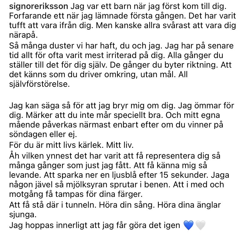 Rakt in i hjärtat.💙 Som en bedövningspil som stillar allt annat runtomkring. Som spränger in och flyter runt i mig. Som en ädelsten formad av själva essensen av Blåvitts existens. Seb🙏 #ifkgbg