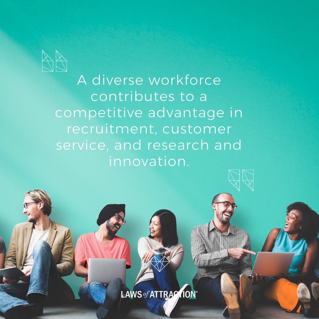 A #diverse #workforce contributes to a competitive advantage in recruitment, customer service, and research and innovation and has been linked with improvements in employee job satisfaction, creativity, problem-solving skills, commitment, and retention.

lnkd.in/gVbuTA2i