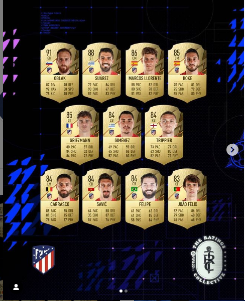 Dutsinho's tweet photo. #FIFA22 #FIFA22Ratings #TeamAtletico ⚪️🔴 avec notre @AntoGriezmann national a 85 de Gen !!! https://t.co/142Ml0XYio