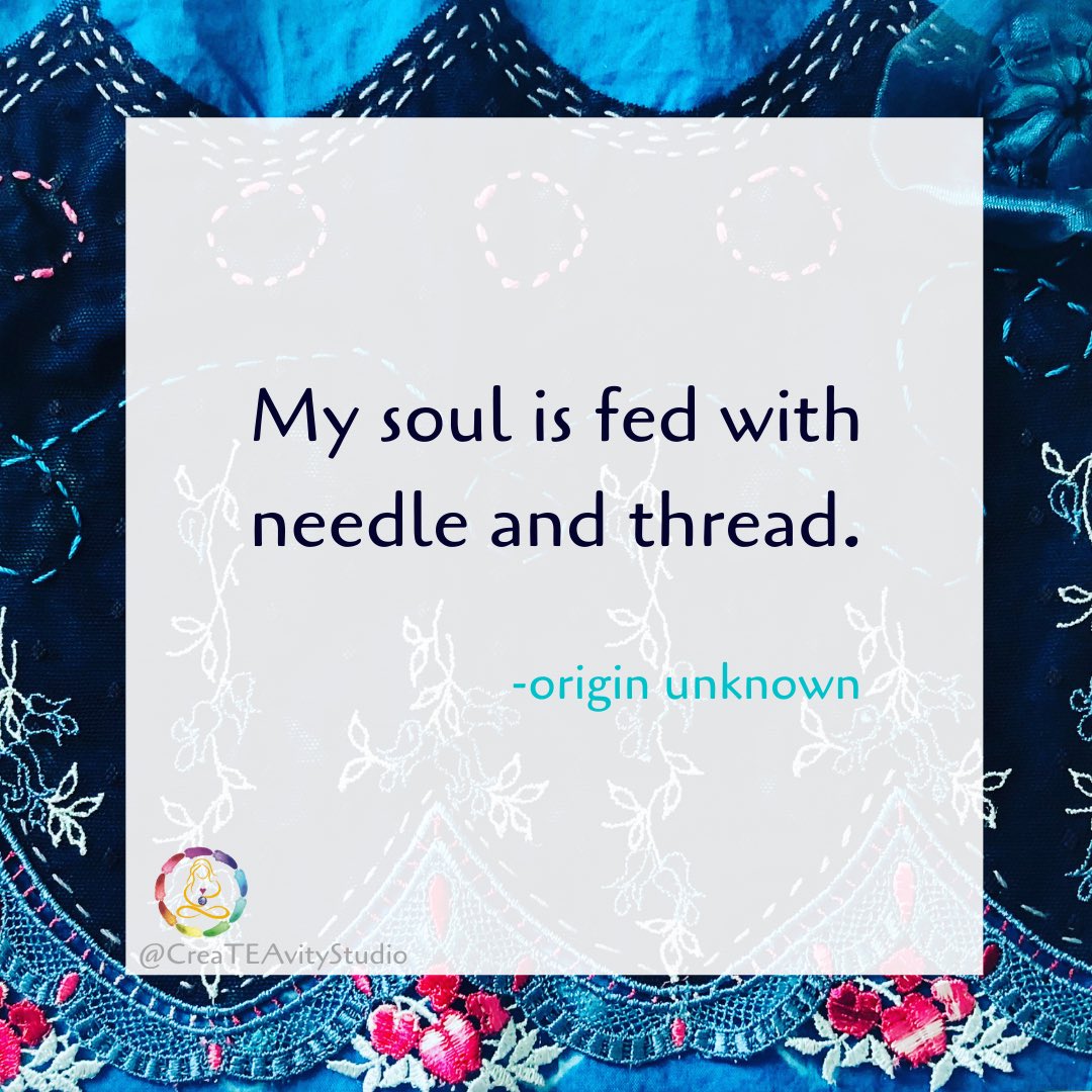 CallieDiNello's tweet photo. ‘My soul is fed with needle and thread’ … if, like me, you love nothing more than relaxing with sewing by hand, you might just like our SlowSew Gatherings: https://t.co/0HP5QW5ouL #slowstitching #slowsew #mindfulness https://t.co/M7WuIYxIWH