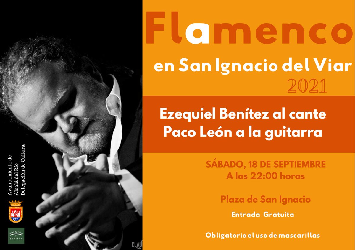 EBD_cantaor's tweet photo. Esta semana estaremos en Alcalá del Río. 
Con mi escudero la Guitarra de: Paco León 
Bulemusic Managerment 
#vivaelflamenco #EzequielBenitez #flamenco #cultura #andalucia #alcaladelrio https://t.co/vwhsvaXqTY