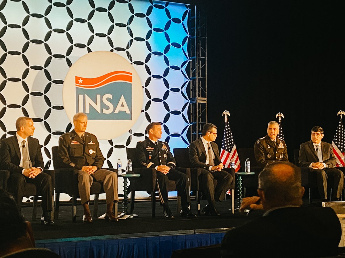 donegank's tweet photo. Abbate of @FBI says int’l and domestic terrorism still at top of priority list. 

@NSAGov’s Nakasone agreed - certainly shifted to looking at near-peer competitors, but haven’t taken eyes off violent extremism. 

Strategic Intelligence panel at #IntelSummit21 https://t.co/pxMaOyXvuN