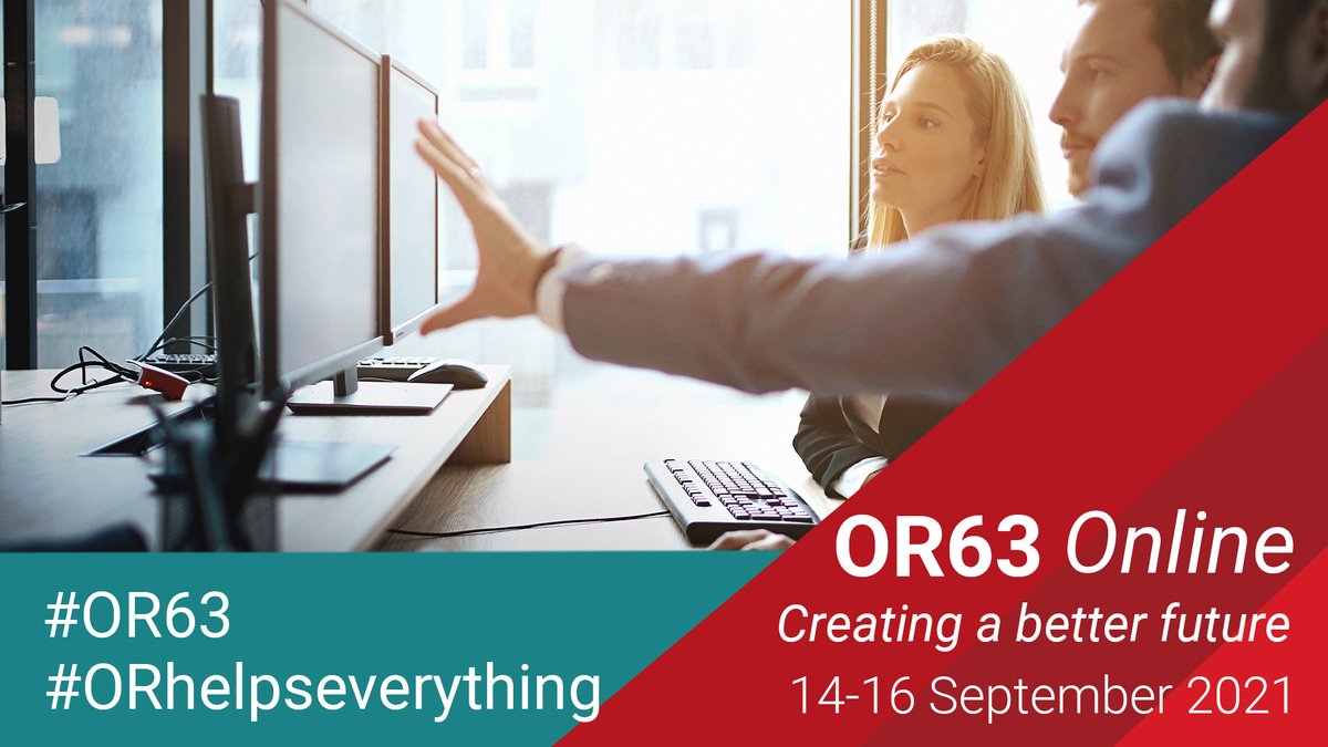 OR65Bath's tweet photo. Your #OR63 session choices for 10.00 include:
๐#Defence and military
๐ฒGame theory
๐ฅOR modelling in #healthcare
๐คMulti-criteria decision-making
๐Robust optimisation
๐ญ#Simulation analysis and manufacturing
๐ปSoft OR and #problemstructuringmethods
#ORhelpseverything https://t.co/BPal27kUQ1