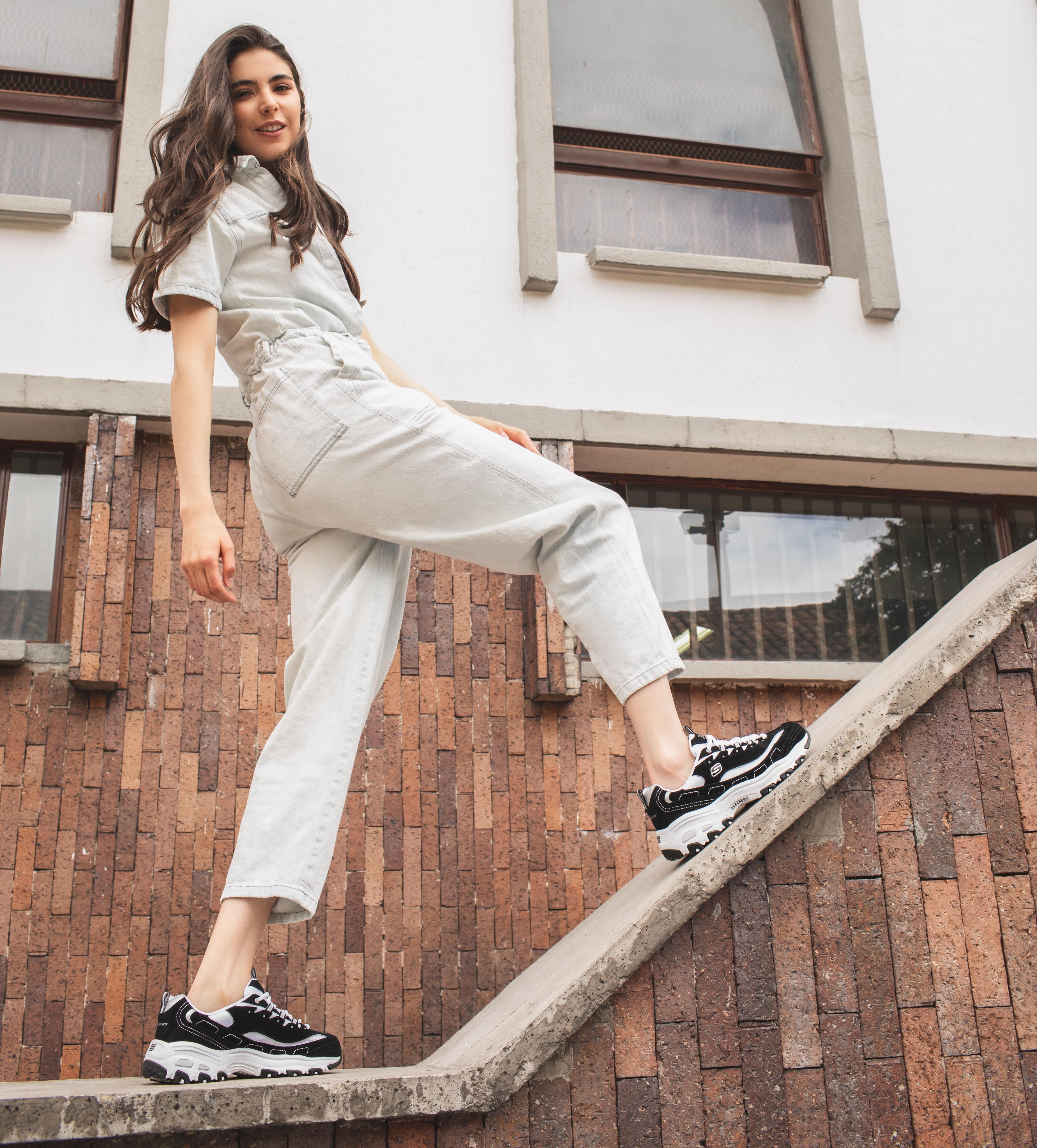 SKECHERS_UK on X: A classic look gets updated with comfort in the #SKECHERS  D'Lites - Biggest Fan shoe. 😎👟 @margaritaisaacs   / X