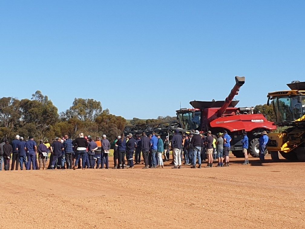 seed_terminator's tweet photo. Amazing turnout at the @GRDCWest Goomalling Harvester Forums today, Brett Asphar attended to share his knowledge on #HarvesterSetup with Mills 😎
Tomorrow is Morawa's turn!
#FineDay #Harvest21 #Terminate21 @PrimarySales @FaceyGroup
@1800weevil @peterdnewman @harvestloss https://t.co/C87QQWN02w