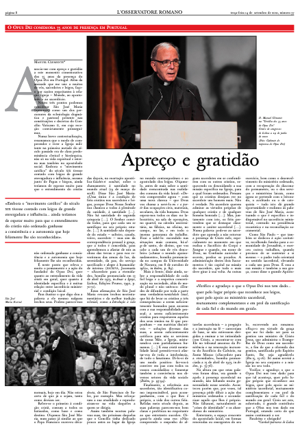 oss_romano's tweet photo. #16desetembro Edição semanal em língua portuguesa 75 sanos da presença do Opus Dei em Portugal. Apreço e gratidão @Cardeal Manuel Clemente.
Leia oss_rom 
👇 https://t.co/ll6YXXJV5q
