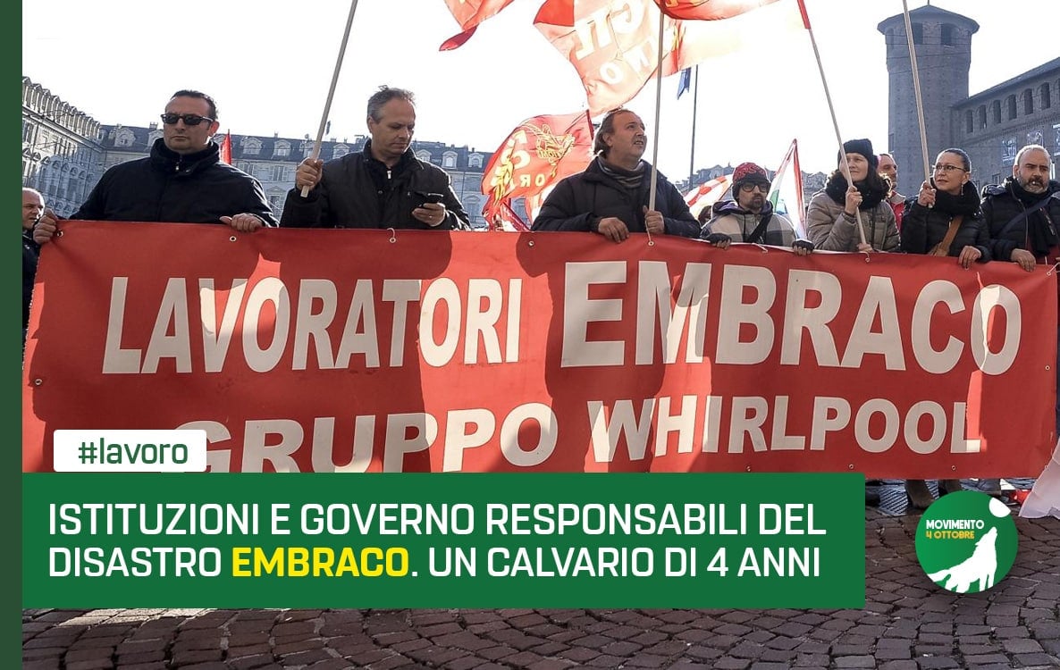 #Embraco, un calvario lungo 4 anni. Istituzioni e politica inadeguate dietro il disastro che ha coinvolto 391 lavoratori

Leggi di più —> bit.ly/3k7M1Za