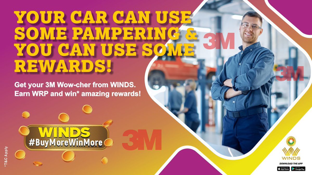 #Car service pe bhi rewards? Possible hain, #WINDS ke saath! 
Get #3M WOW-Cher from WINDS & stand a chance to #win* huge cash rewards.

#BuyMoreWinMore : bit.ly/311kPT4

#carcare #3mcarcareindia #3mcarservice #carservice #carwash #cardetailing #protection #3MCarCare