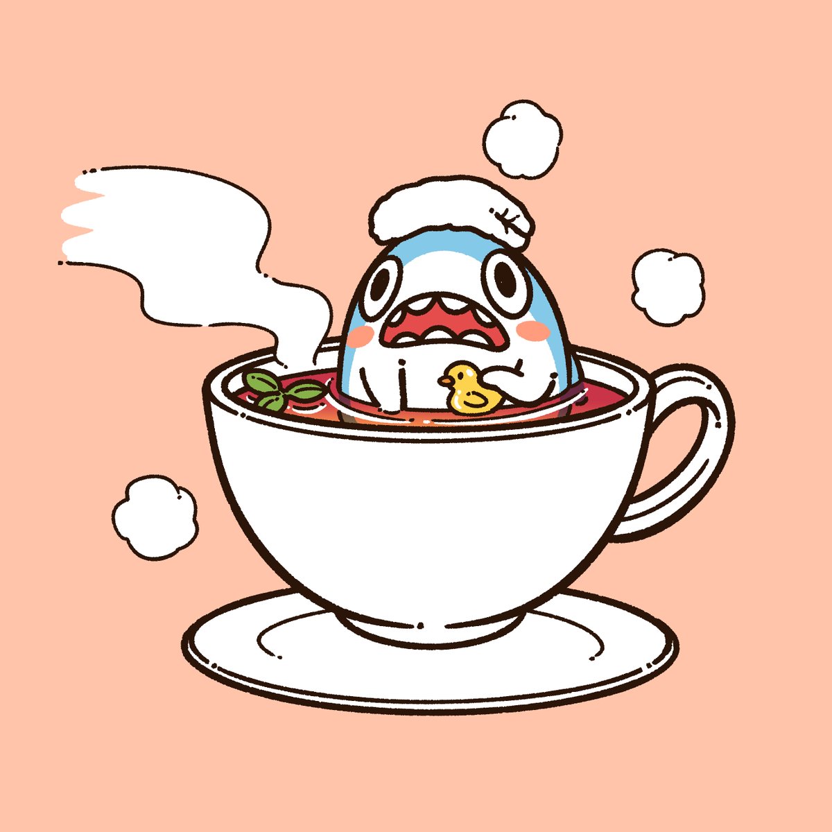 steam cup no humans towel on head simple background open mouth towel  illustration images