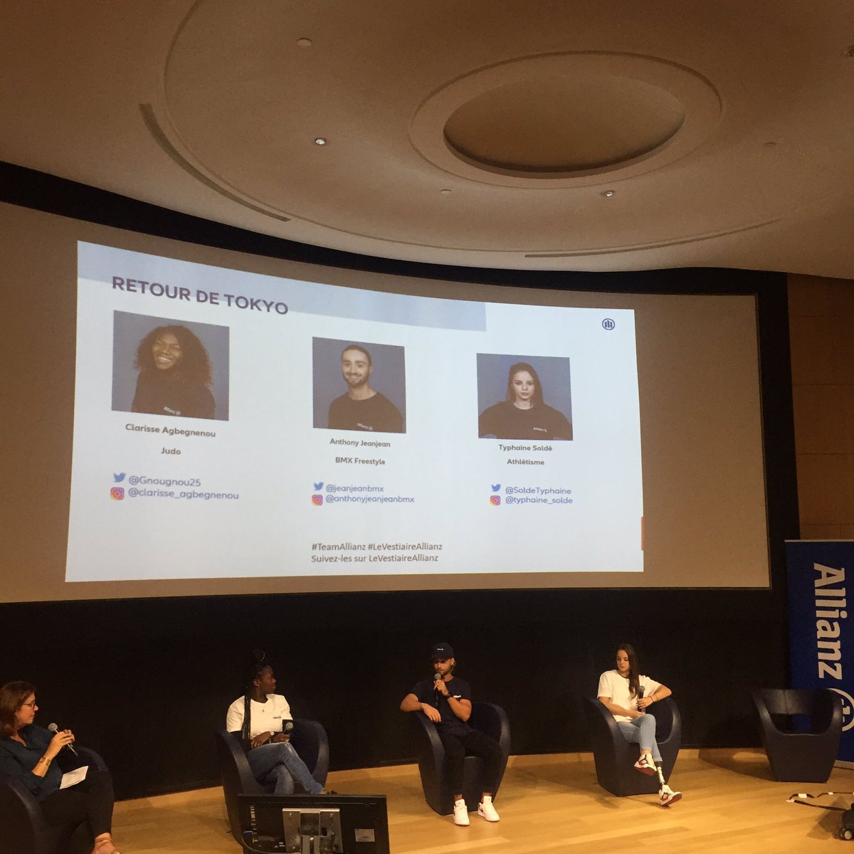 Moment d’échange inspirant avec <a href="/Gnougnou25/">AGBÉGNÉNOU Clarisse</a> <a href="/jeanjeanbmx/">Anthonyjeanjeanbmx</a> <a href="/SoldeTyphaine/">Typhaine</a> #teamallianz <a href="/allianzfrance/">Allianz France</a> #mindset #sport