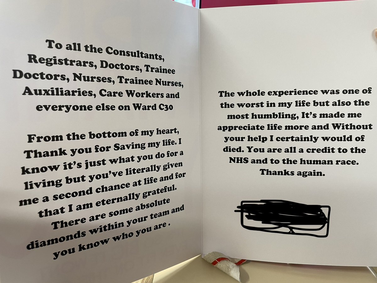 danni_b86's tweet photo. Lovely Thankyou card received today from a former patient @STSFTrust #TeamC30 https://t.co/tqmwxJ0DIe