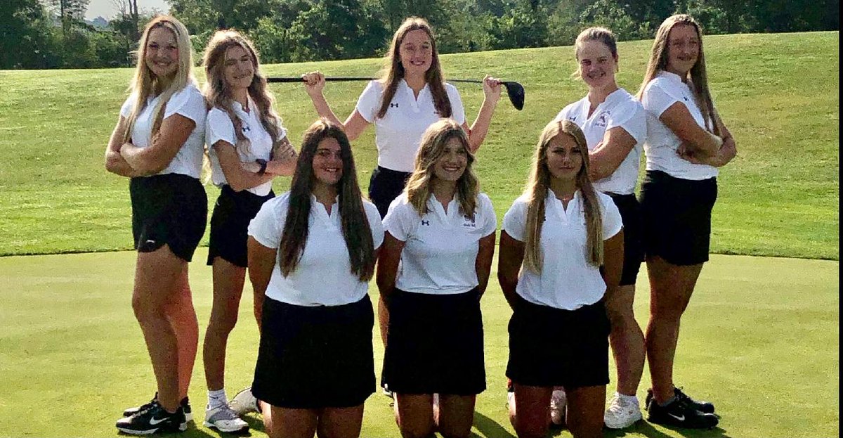 JG girls won a quad match with Fort Frye, Tri-Valley and Sheridan in a MVL Big School Showdown with Sheridan firing 163 to their 165 (Cambridge Country Club). Addy Burris was medalist with a 37, followed by Gracie Milam 39, Abby McCullough 43 and Elise Abrams 44. TV 214 FF  230