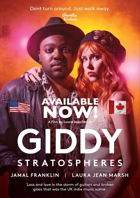 USA AND CANADA ! GIDDY STRATOSPHERES IS OUT NOW 🇺🇸 🇨🇦 !WATCH ON MOST STREAMING PLATFORMS INCL. <a href="/PrimeVideo/">Prime Video</a> <a href="/iTunes/">iTunes</a> <a href="/AppleTV/">Apple TV</a> <a href="/Vimeo/">Vimeo</a> <a href="/PlayStation/">PlayStation</a> and many more! @GravitasVOD @LauraJeanMarsh <a href="/JamalAFranklin/">Jamal Franklin</a>